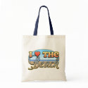 I Love the Beach bags