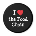 I love the Food Chain heart custom personalized magnets