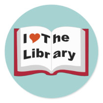 I Love The Library Sticker