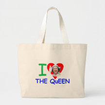 I love the Queen - Queen Elizabeth II Tote Bags