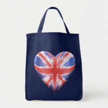 I Love the UK! Tote Bags