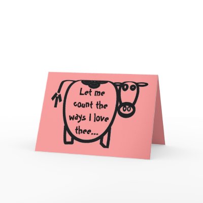 I love thee the moooo....st greeting card by samack