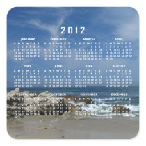 I Love This Beach; 2012 Calendar Square Sticker