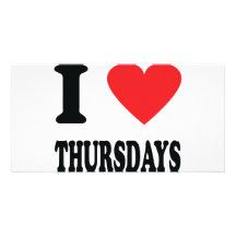 I love thursdays icon photo card template