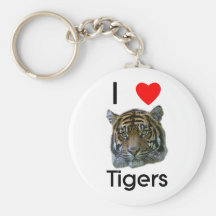 I love tigers Keychain
