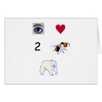 I Love to be Bare Greeting Cards