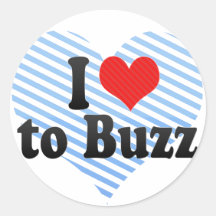 I Love to Buzz Stickers