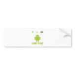 I Love To Eat (Android Software Developer Humour) bumper stickers