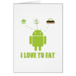 I Love To Eat (Android Software Developer Humour) cards