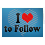 I Love to Follow Cards