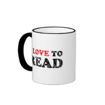I Love To Read Distressed Coffee Mugs