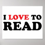 I Love To Read Posters