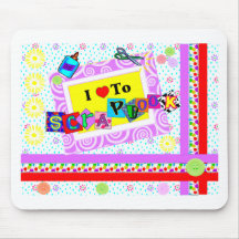 I Love to Scrapbook Mouse Pads
