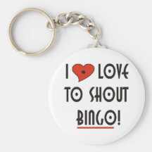 I Love to Shout  BINGO Keychains