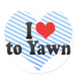 I Love to Yawn Stickers