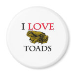 I Love Toads Refrigerator Magnet