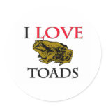 I Love Toads stickers