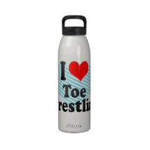 I love Toe Wrestling Drinking Bottle