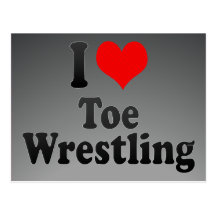 I love Toe Wrestling Postcard