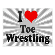 I love Toe Wrestling Postcard