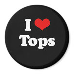 I LOVE TOPS T-shirt magnets
