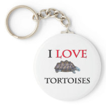 I Love Tortoises Key Chains