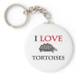 I Love Tortoises keychains