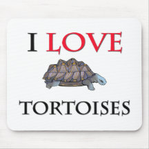 I Love Tortoises Mouse Pads