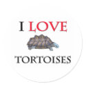 I Love Tortoises stickers