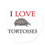 I Love Tortoises stickers