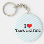 I Love Track and Field Key Chains