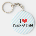 I Love Track & Field Keychain
