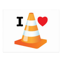 I Love Traffic Cones Postcard