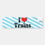 I Love Trains Bumper Sticker