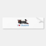 I Love Trains Bumper Stickers