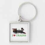 I Love Trains Key Chains
