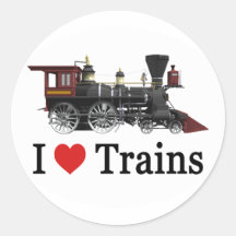 I Love Trains Sticker