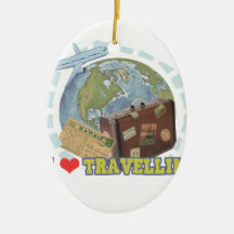 I Love Travelling Ornaments