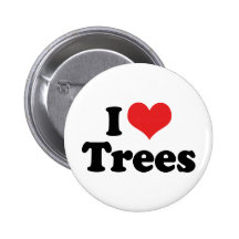 I Love Trees Button