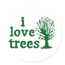 I Love Trees Sticker
