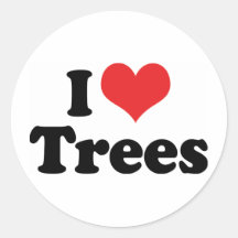 I Love Trees Sticker