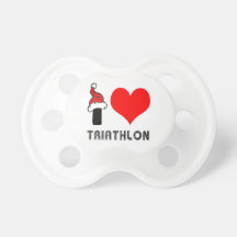 I Love Triathlon Design Pacifiers