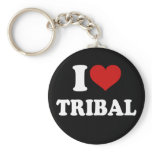 I Love Tribal keychains