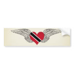 I Love Trinidad and Tobago -wings bumper stickers