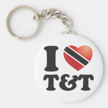 I Love Trinidad Keychains