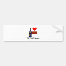 I Love Troutman North Carolina Bumper Stickers