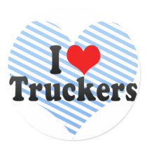 I Love Truckers Sticker