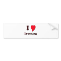 I Love Trucking Bumper Stickers