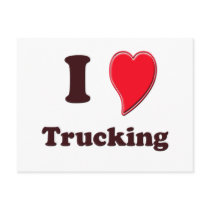 I Love Trucking Postcards