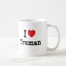 I love Truman heart custom personalised Coffee Mugs